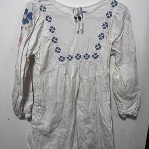 White Embroidered Old Navy girls white dress with legging 2pc size L(10-12)
